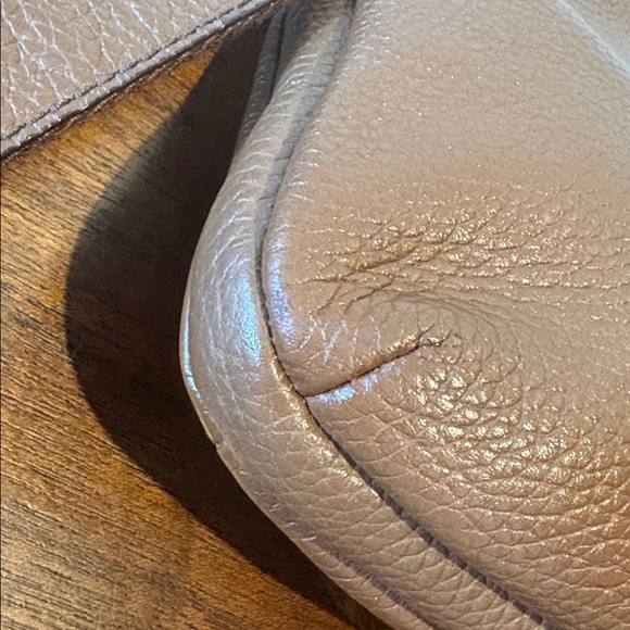 Fossil shoulder/Crossbody bag pebble leather brown brass hw 3 Ext. Pockets - Picture 11 of 17